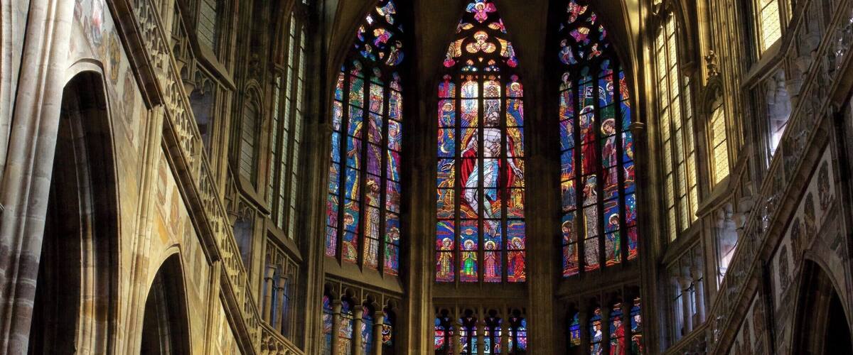 Inside St Vitus' cathedral, certainly one of the prettiest cathedrals I've been in