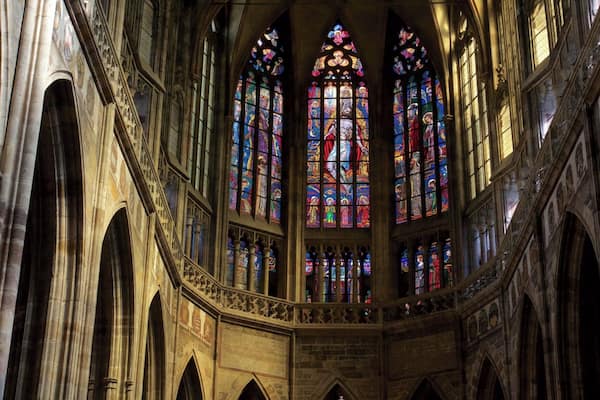 Inside St Vitus' cathedral, certainly one of the prettiest cathedrals I've been in