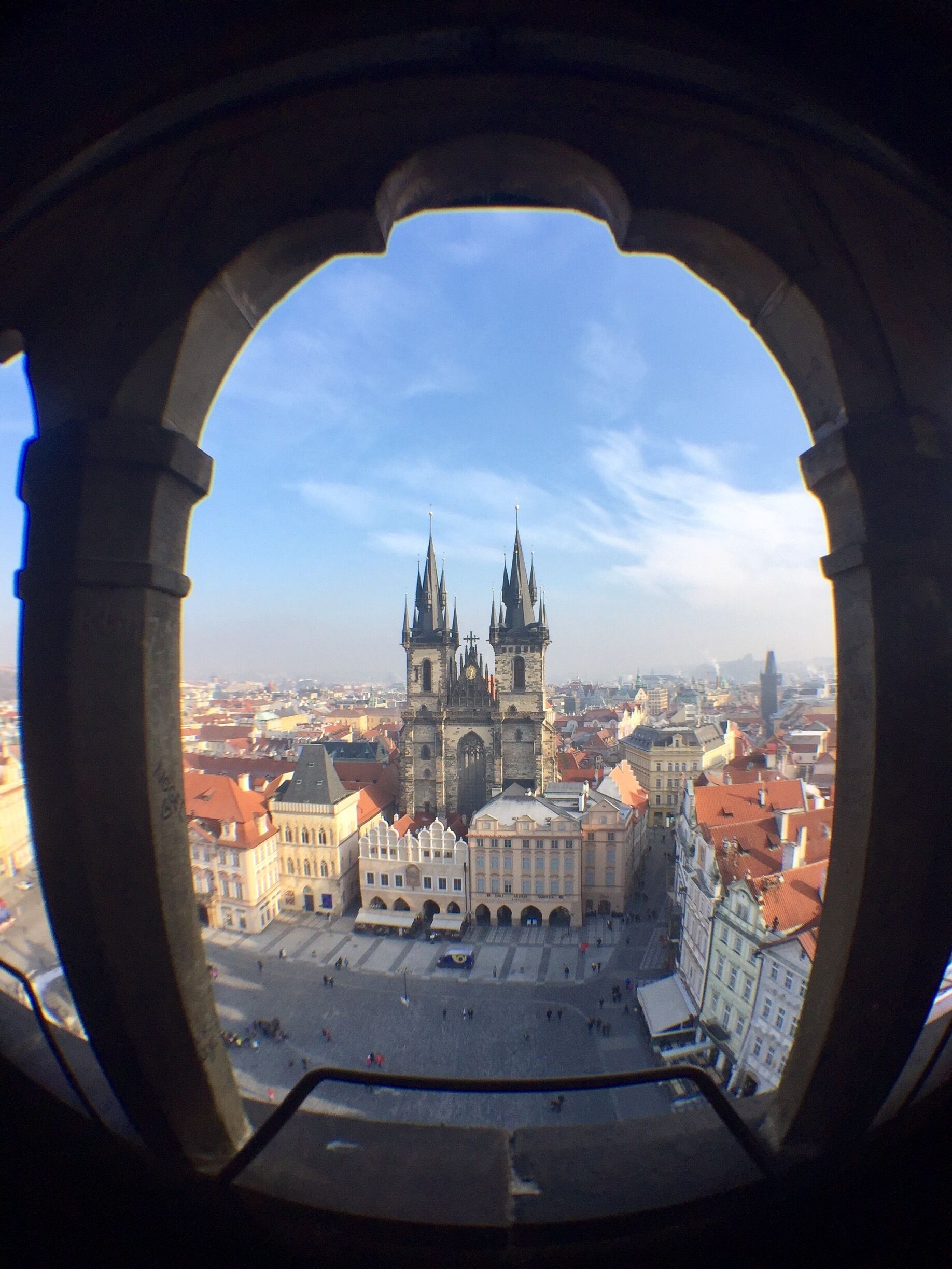 View of Prague old town square! A magical 🌃 city of spires!
