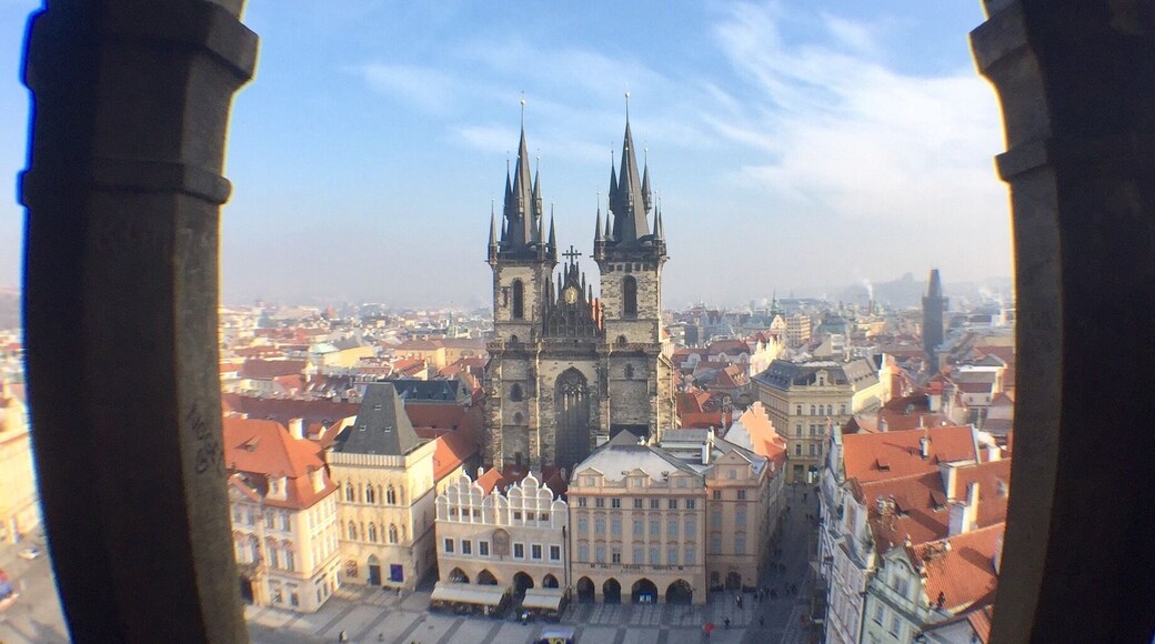 View of Prague old town square! A magical 🌃 city of spires!