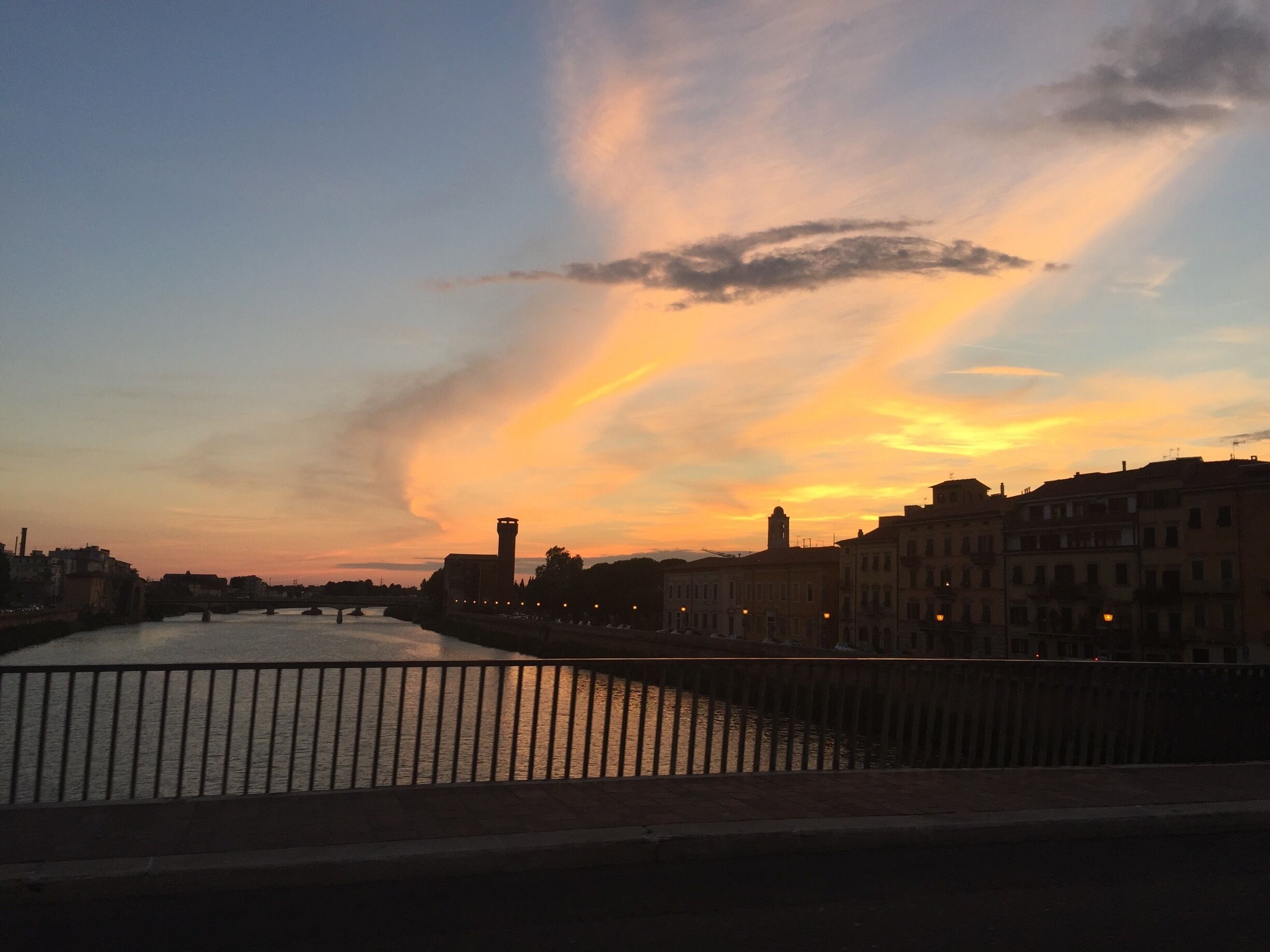 Beautiful sky in Pisa, Italy