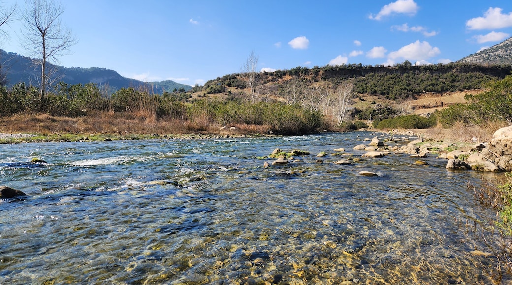 Eglence river crossing the Çukur village in Karaisali district of Adana province in Türkiye