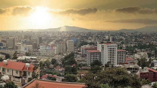 Panorama of the Capital City of Ethiopia, Addis Ababa