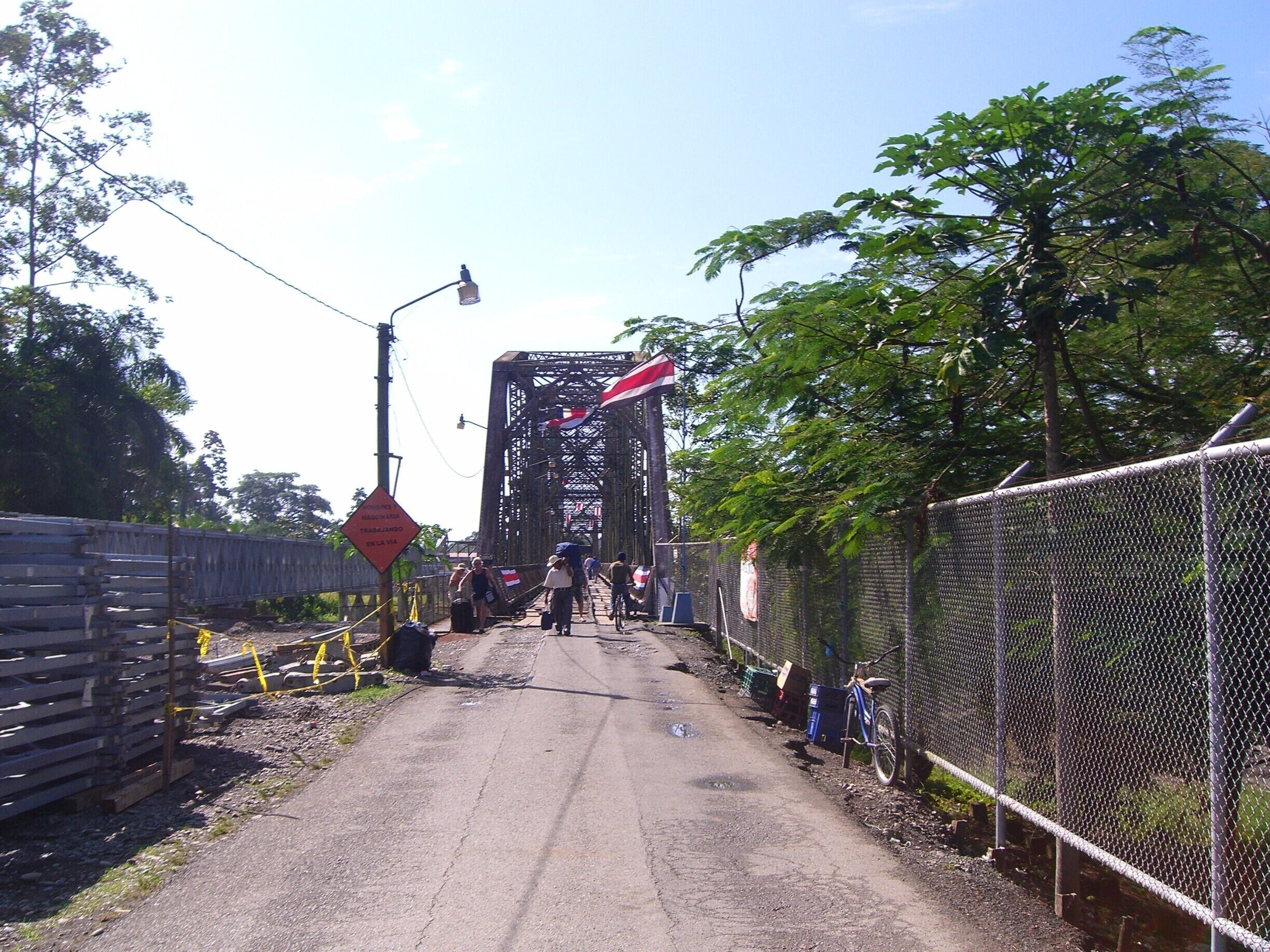 Wondering how to cross the border of Costa Rica with Panama? by foot, through this bridge. I was scared i may fall as it is not well maintened.. but hey, 3 years later i am sharing this pic with you so nothing happened! 
