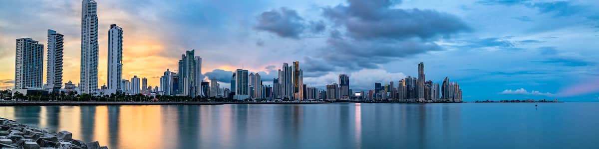 Evening skyline of Panama City