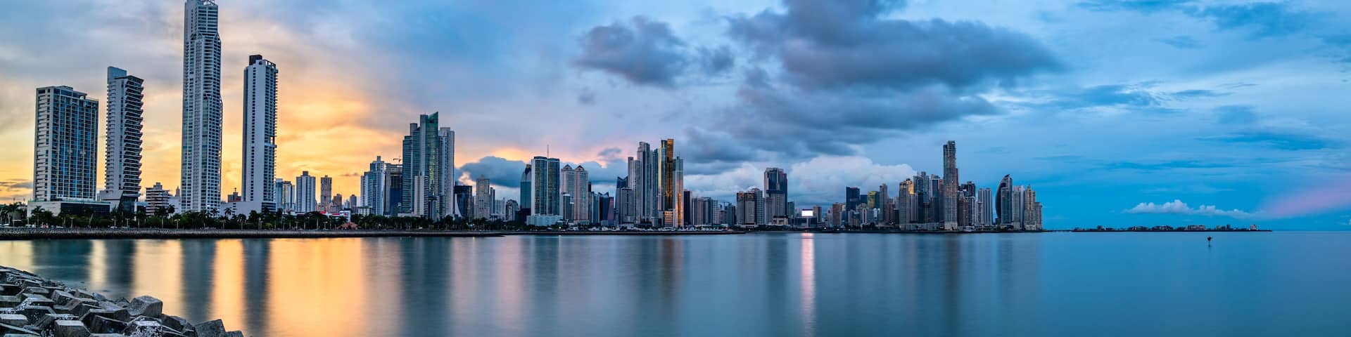 Evening skyline of Panama City