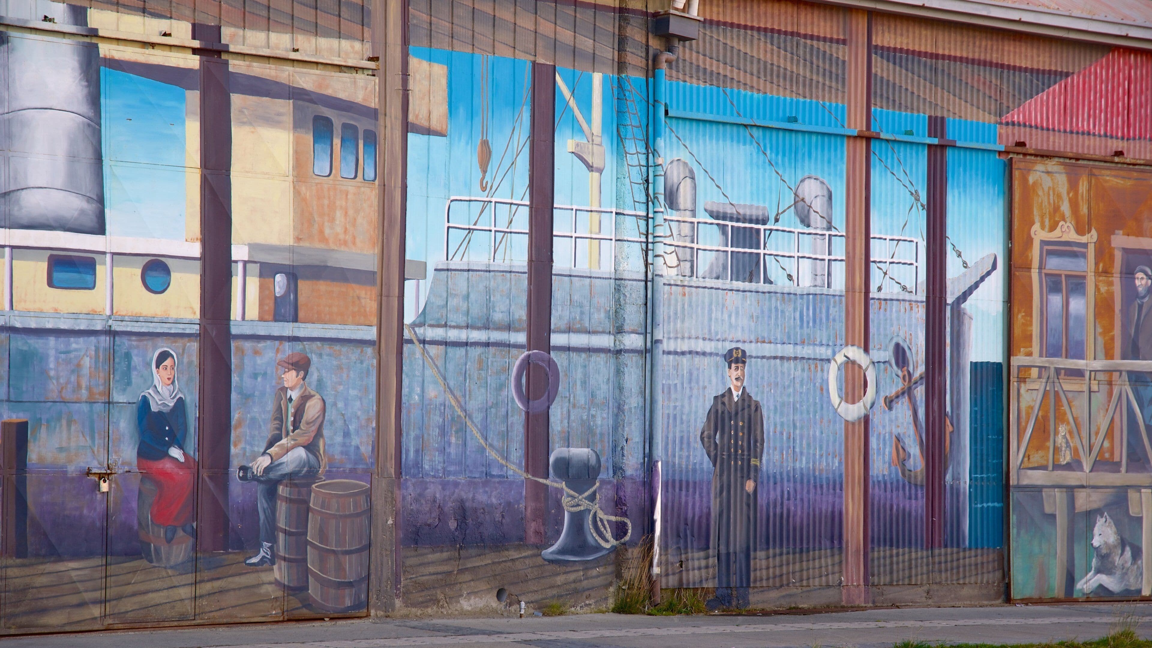 Punta Arenas welches beinhaltet Outdoor-Kunst