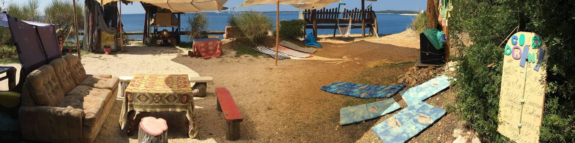 Best part of our trip to Pula. The secret hippie camp known as Danijels Lughthouse