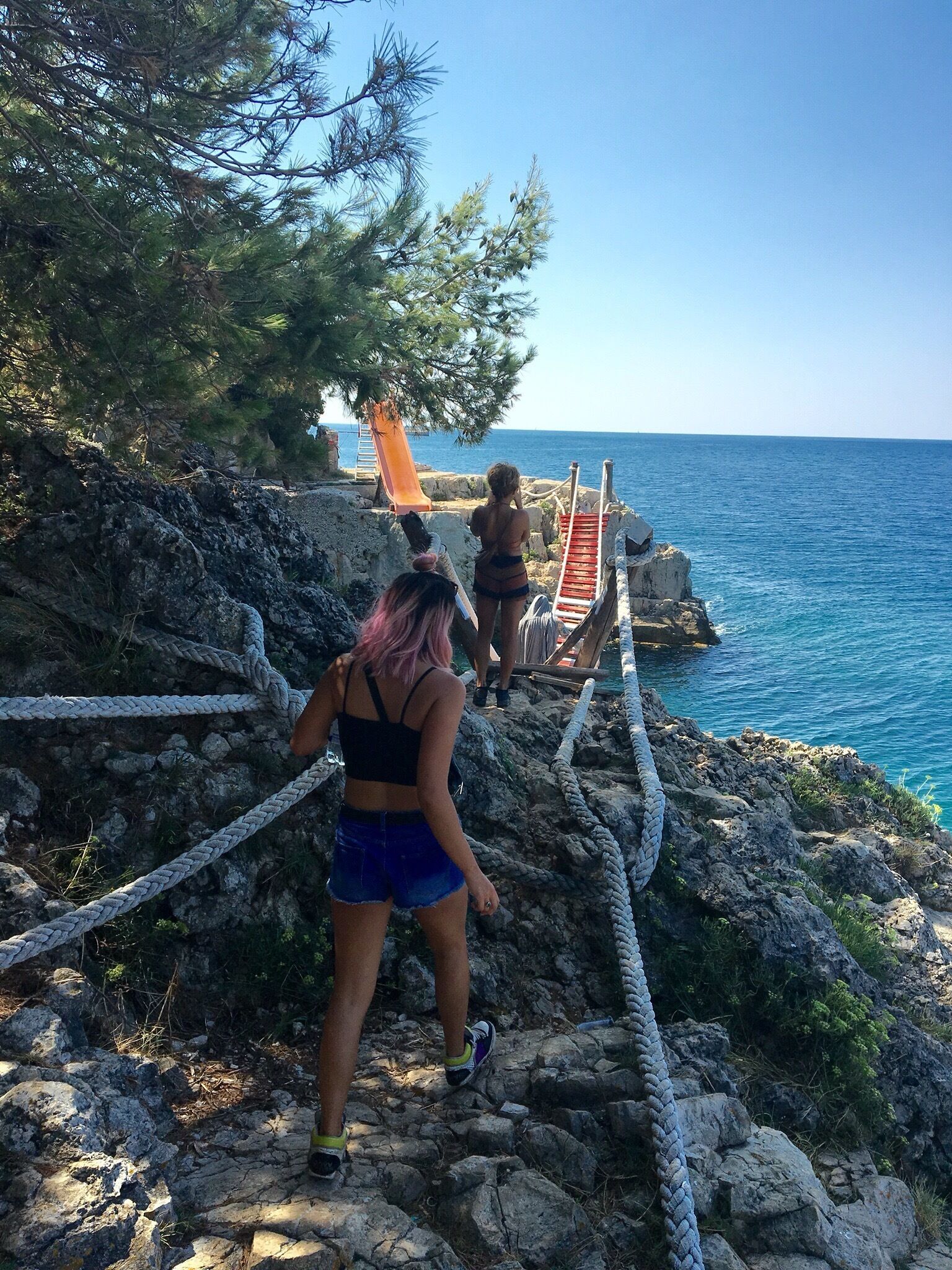 The moment we found the rope bridge to the secret Lighthouse! Croatia