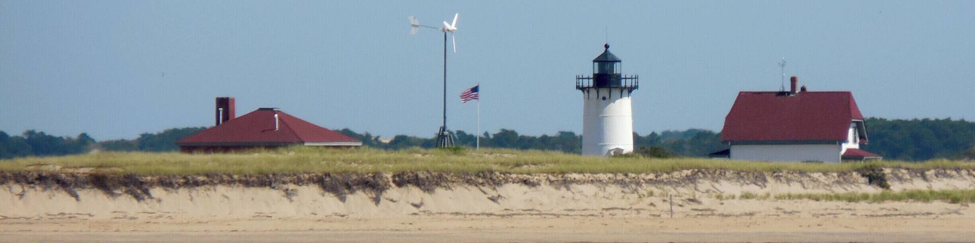 This is one lighthouse that will let you spend an overnight in the keeper's house!
A light first began operating at Race Point in 1816 but the current tower was built in 1876. Today the light and fog horn are run by solar power.