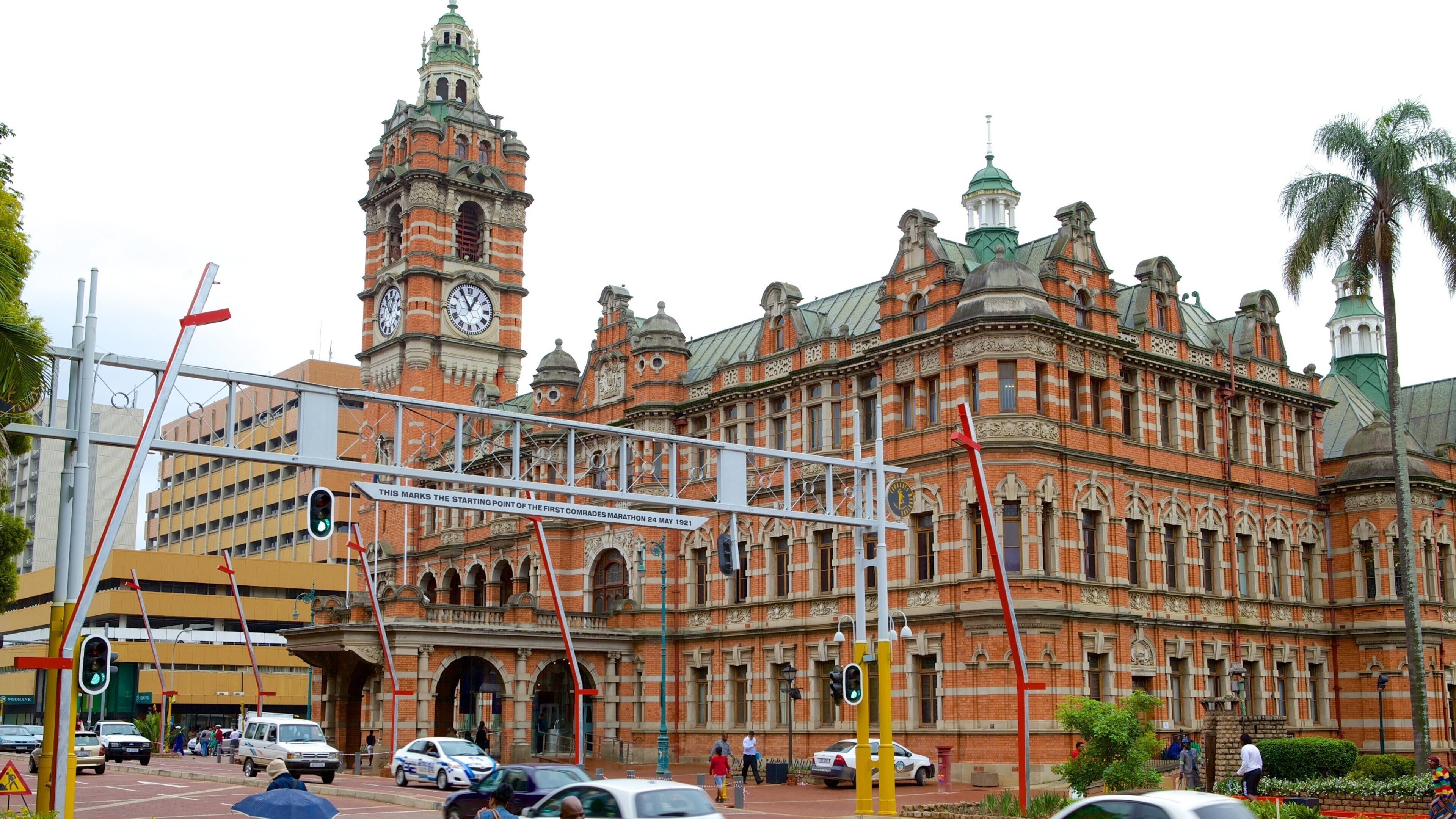 A historic building with a clock tower and ornate architecture.