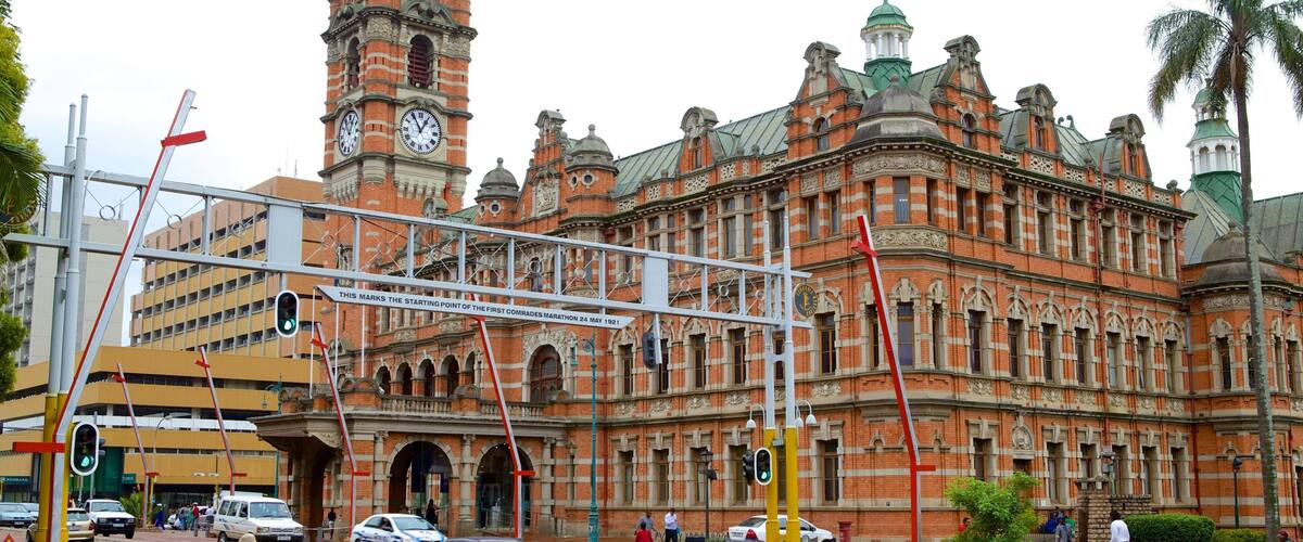 A historic building with a clock tower and ornate architecture.