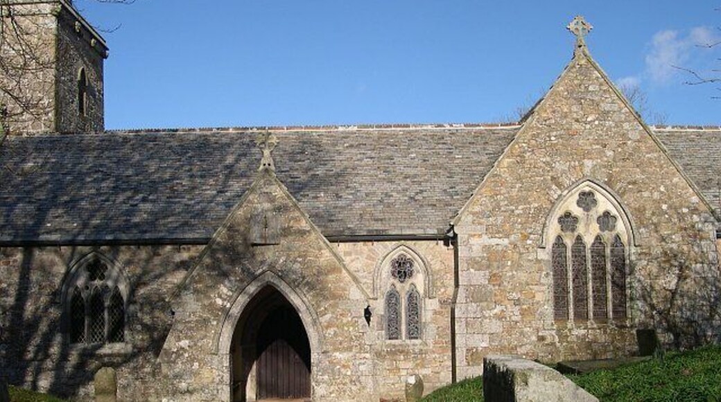 St Hilary Church. This church has been rebuilt after being largely destroyed by fire in 1853.