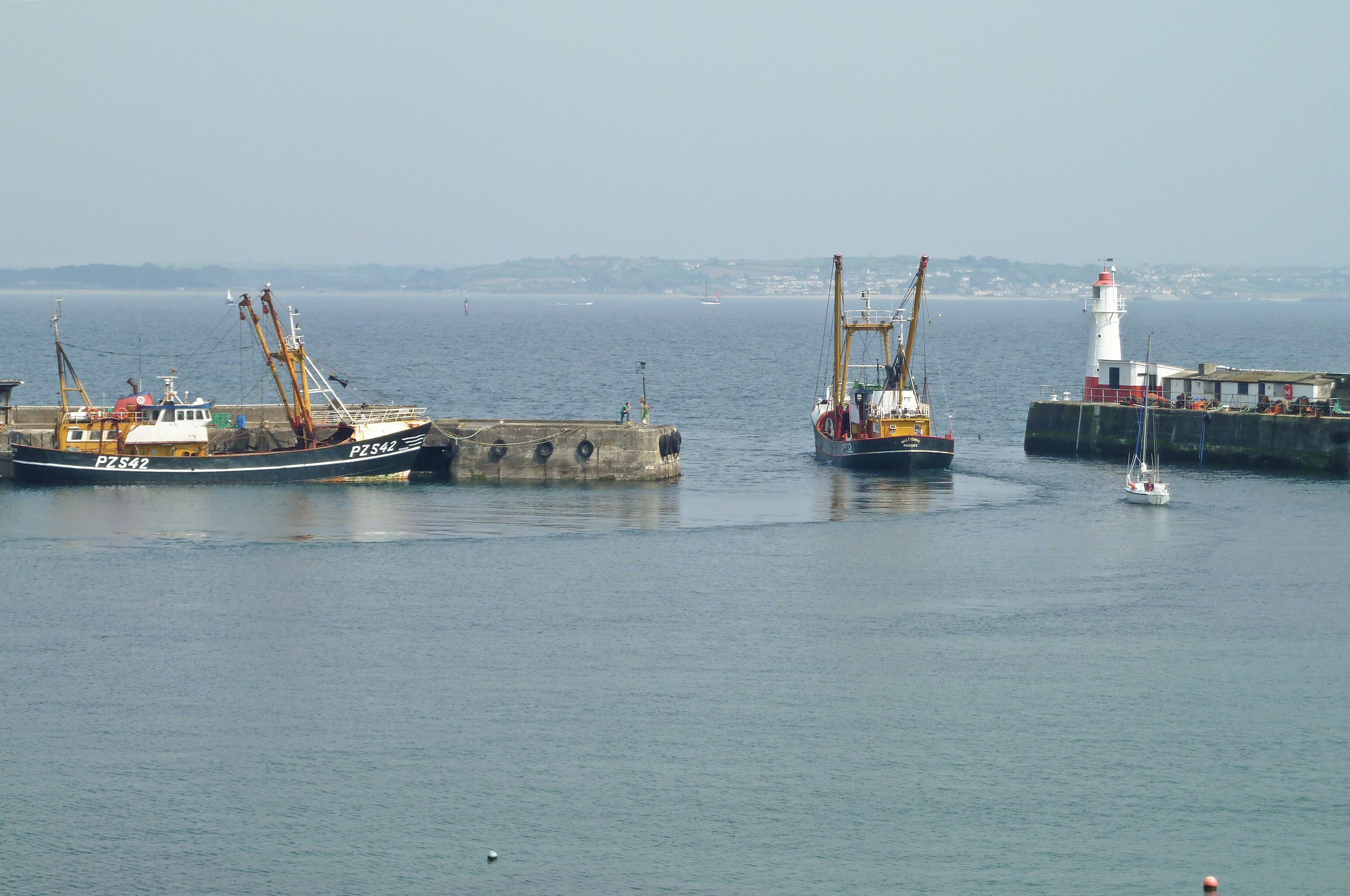 Fishing-boat leaving Newlyn