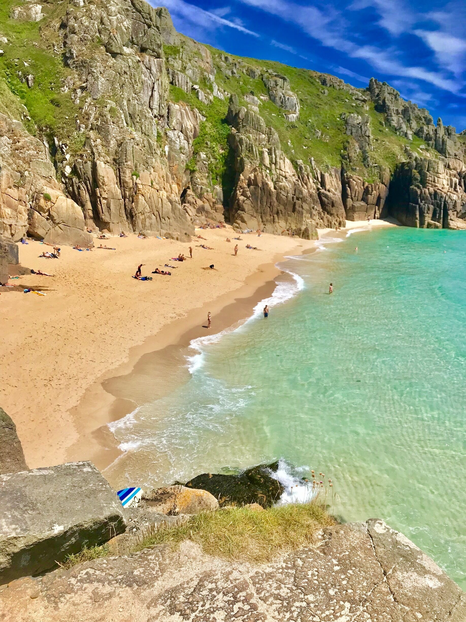 A stunning beach in West Cornwall.
Can be tricky to get down to but worth it. 