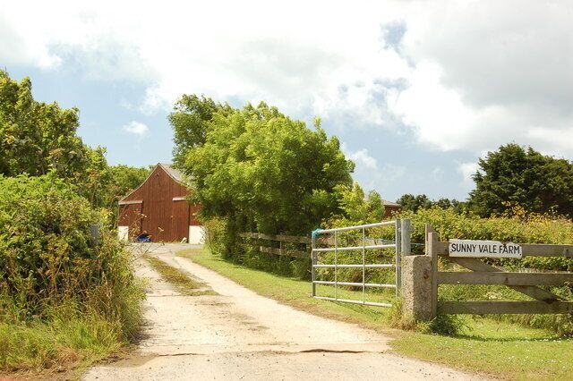 Sunny Vale Farm, Higher Kenneggy The aptly named Sunny Vale Farm, at Higher Kenneggy.