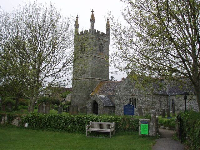 St Germoe's parish church, Germoe, Cornwall, seen from the south
