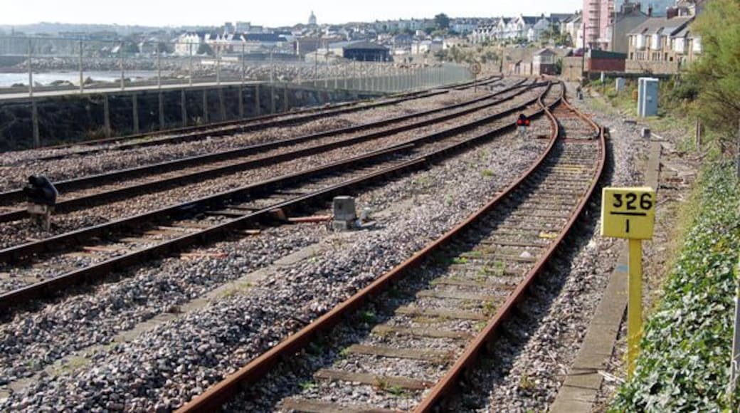 Railway milepost on the approach to Penzance
