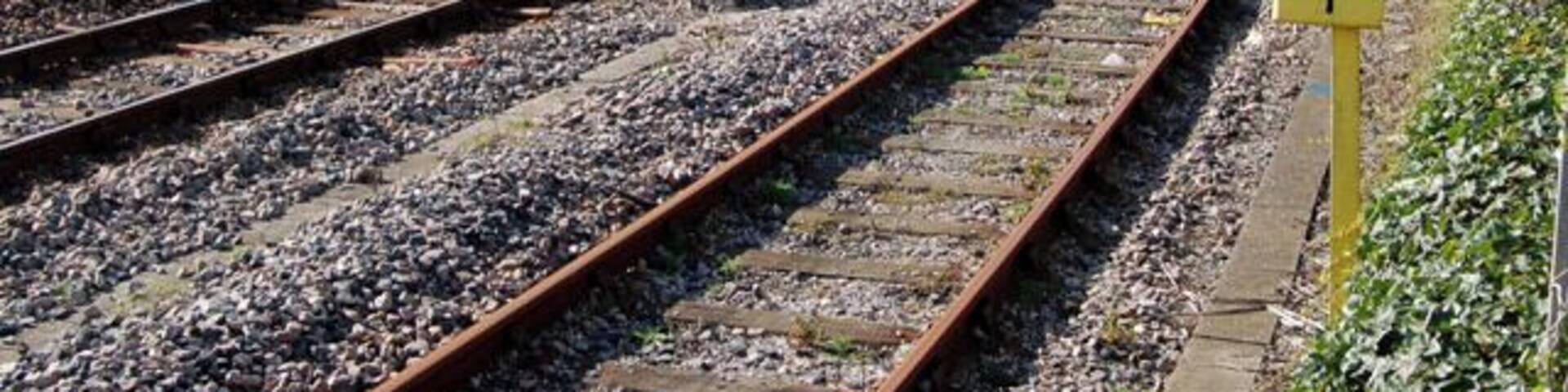 Railway milepost on the approach to Penzance