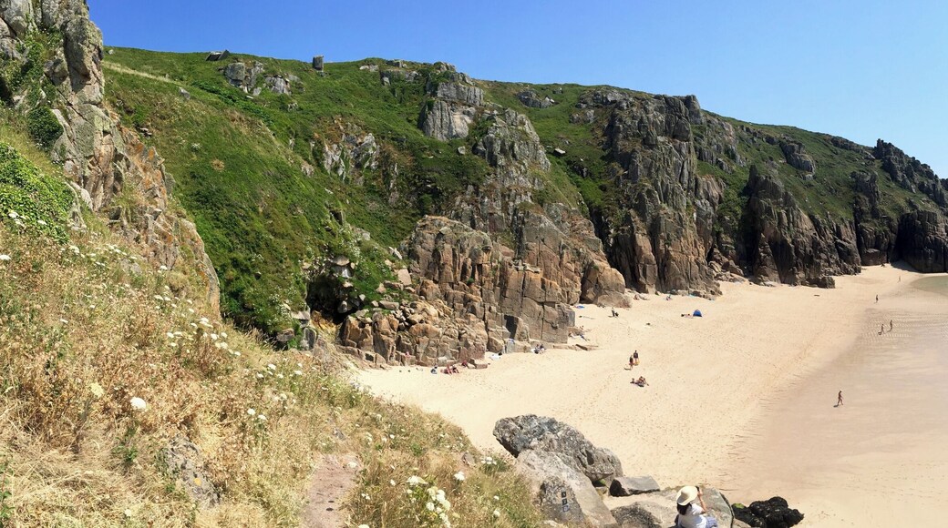 Hands-down one of the most stunning beaches I have ever seen, and the only access is via a very steep trail, just off England's SW Coast Path in Cornwall. It was so steep that getting down to the beach was actually much harder than getting back up! But well worth the effort. #Adventure