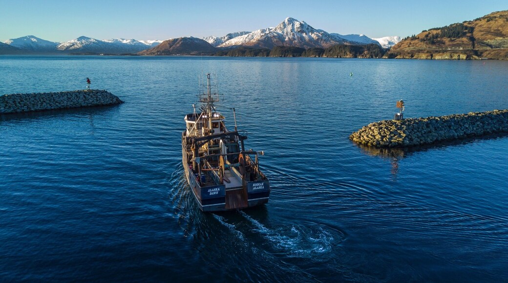 The F/V Alaska Dawn leaves port after renovations