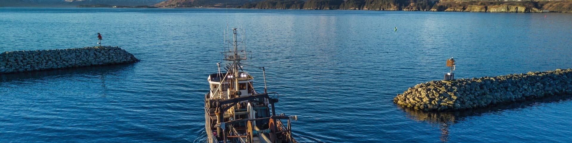 The F/V Alaska Dawn leaves port after renovations