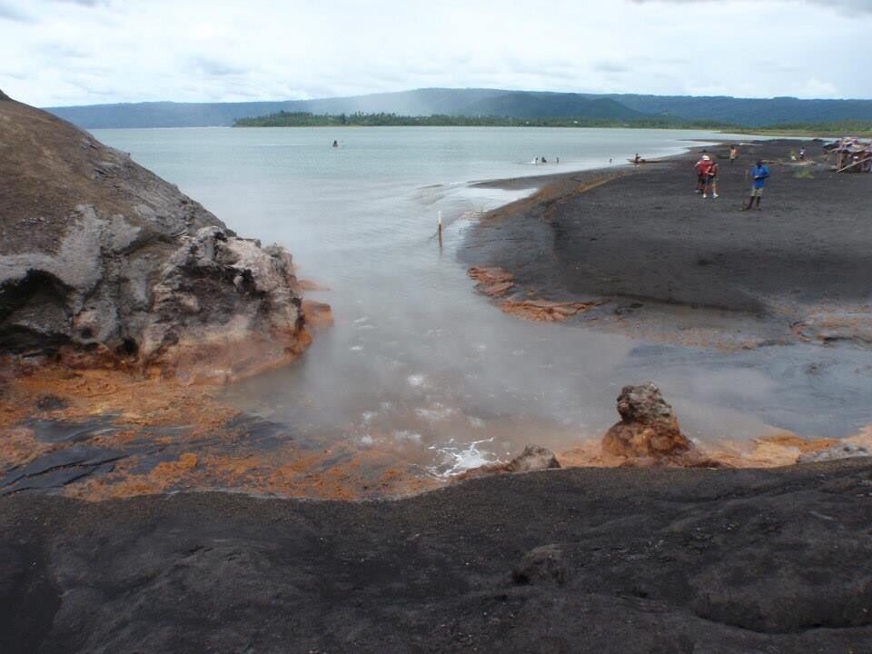 Volcanic hot springs Warning don't attempt to touch the water its boiling 