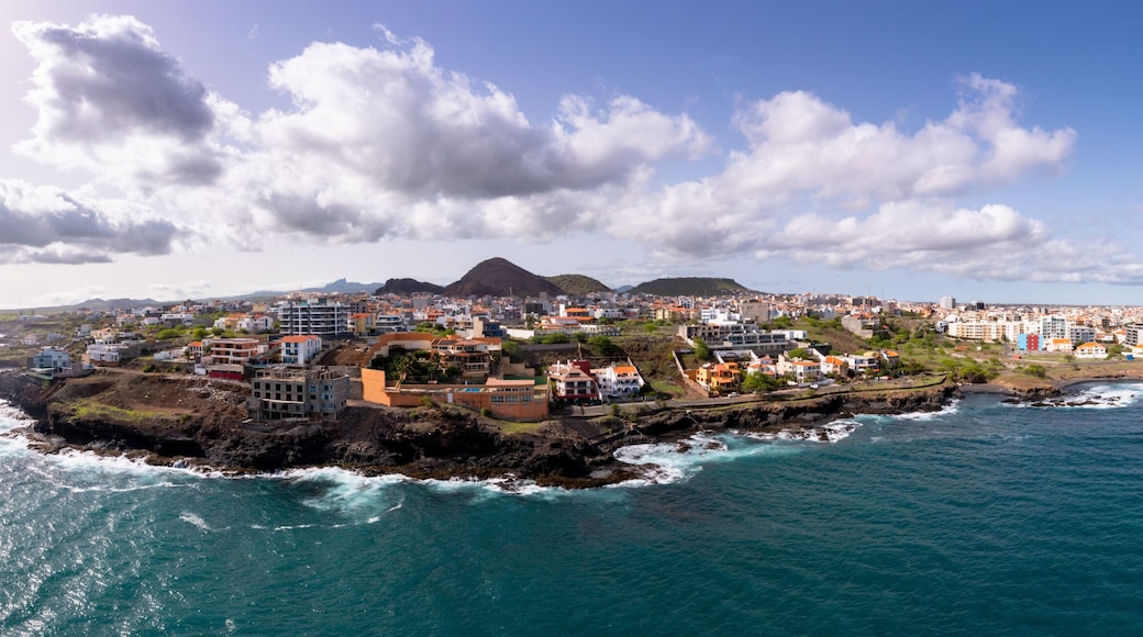 Aerial view of Cidadela in Praia - Santiago - Capital of Cape Verde Islands - Cabo Verde
