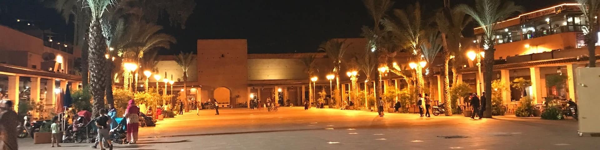 Night view of Mellah square .. spice market