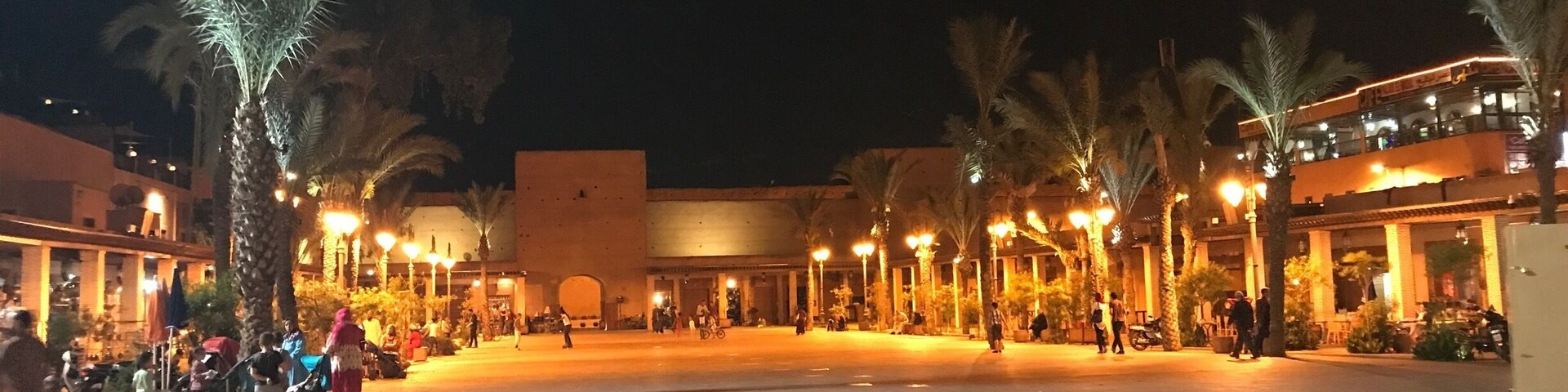 Night view of Mellah square .. spice market