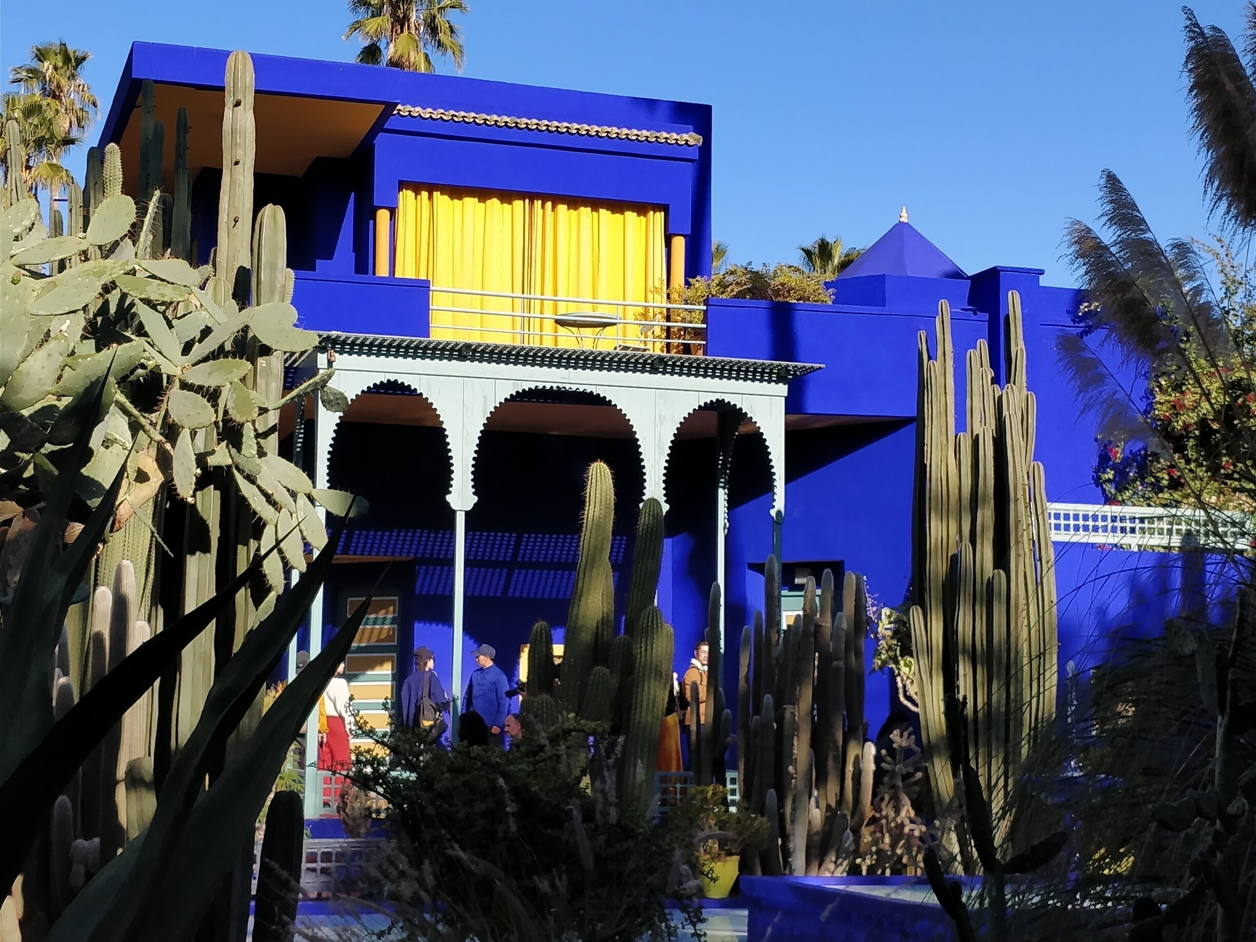 Love the vibrant blue and yellow at Jardin Majorelle, Marakkech. Go early to avoid the crowds and you'd  get enough time to appreciate the garden! #lifeatexpedia 