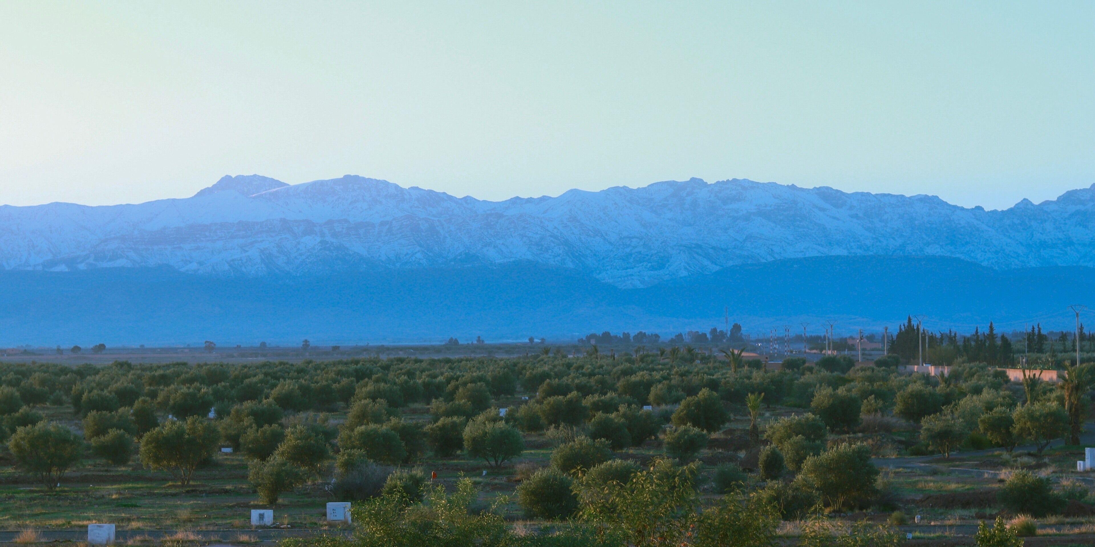 From our balcony looking out towards The Atlas Mountains