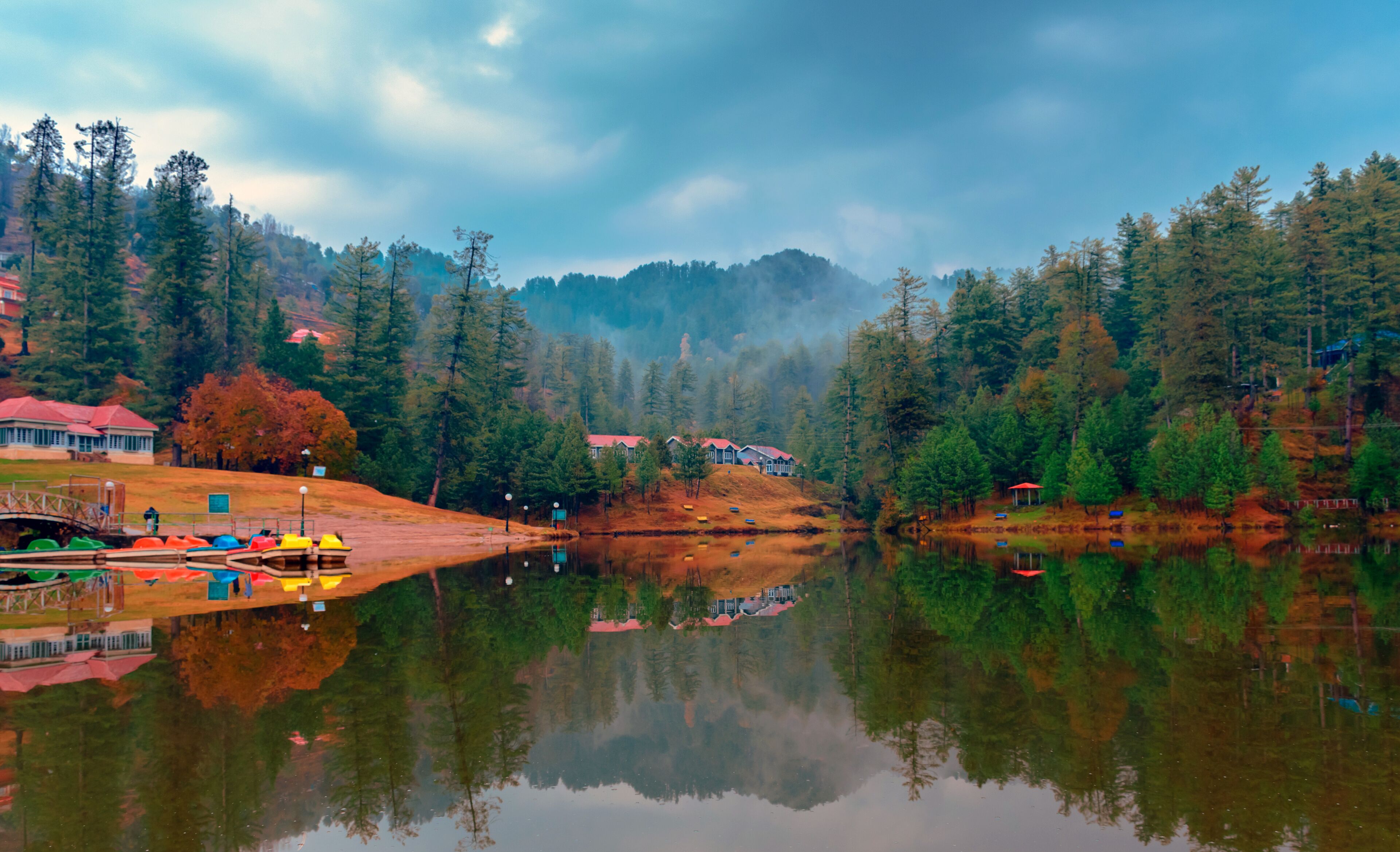 Beautiful view of Banjosa Lake, Rawalakot, Azad Kashmir, Pakistan