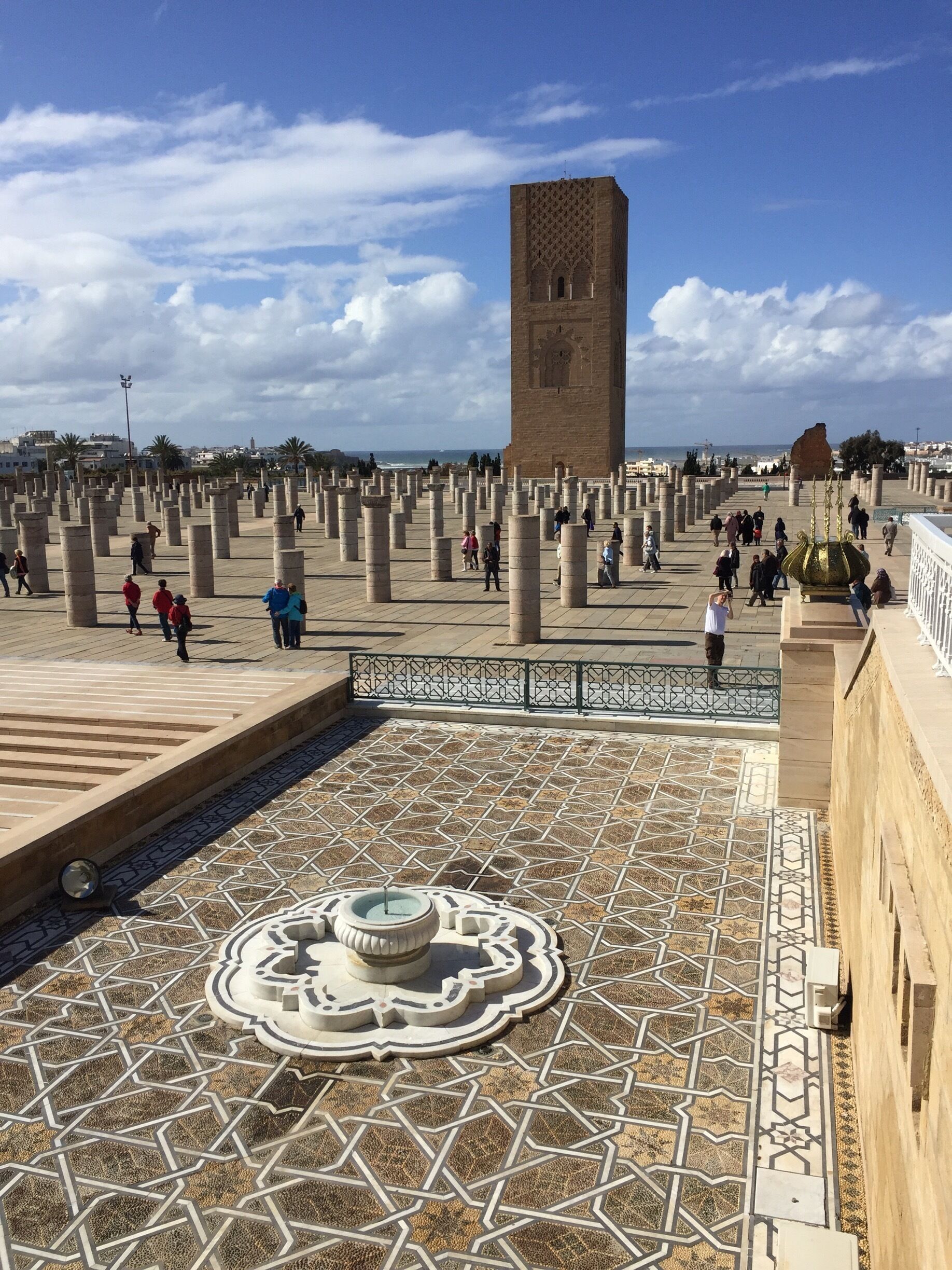 View of the Hassan tower, an unfinished tower meant to be the world's tallest centuries ago