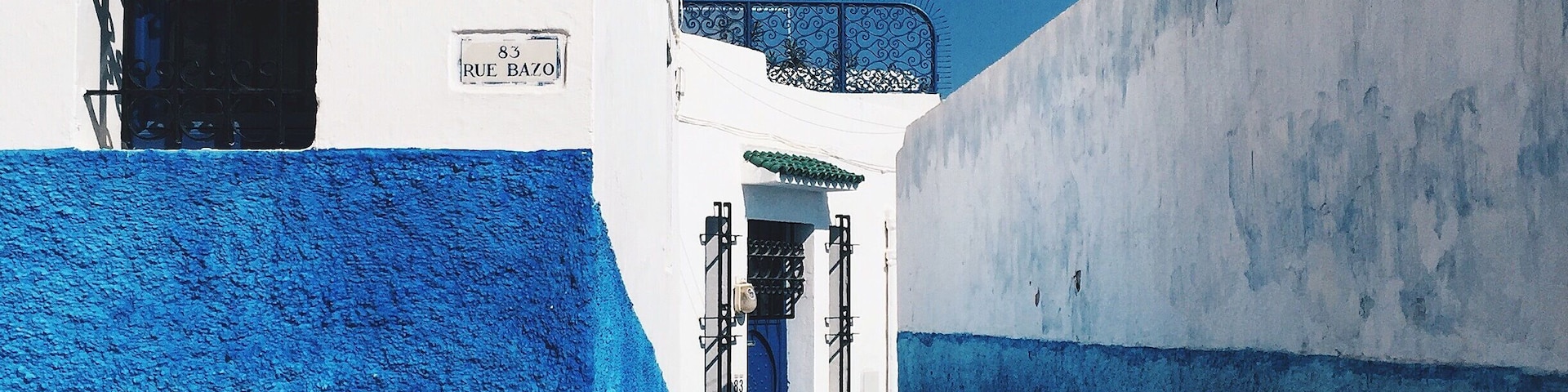 Blue and white.