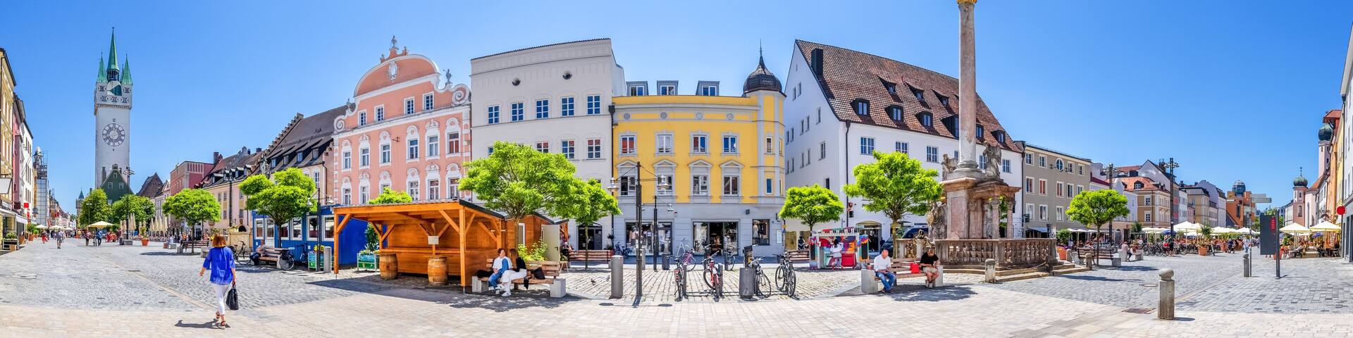 Theresienplatz, Straubing, Bayern, Deutschland