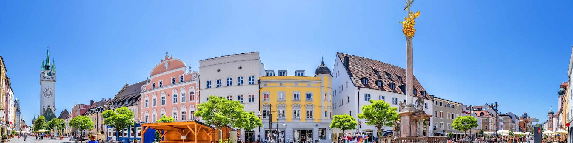 Theresienplatz, Straubing, Bayern, Deutschland