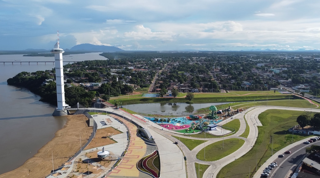 Aerial view of Parque do Rio Branco in Boa Vista, Roraima. Northern Brazil.
