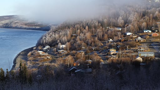 Ruby village, countryside, Alaska, remote village, alaska air, Yukon river, USA