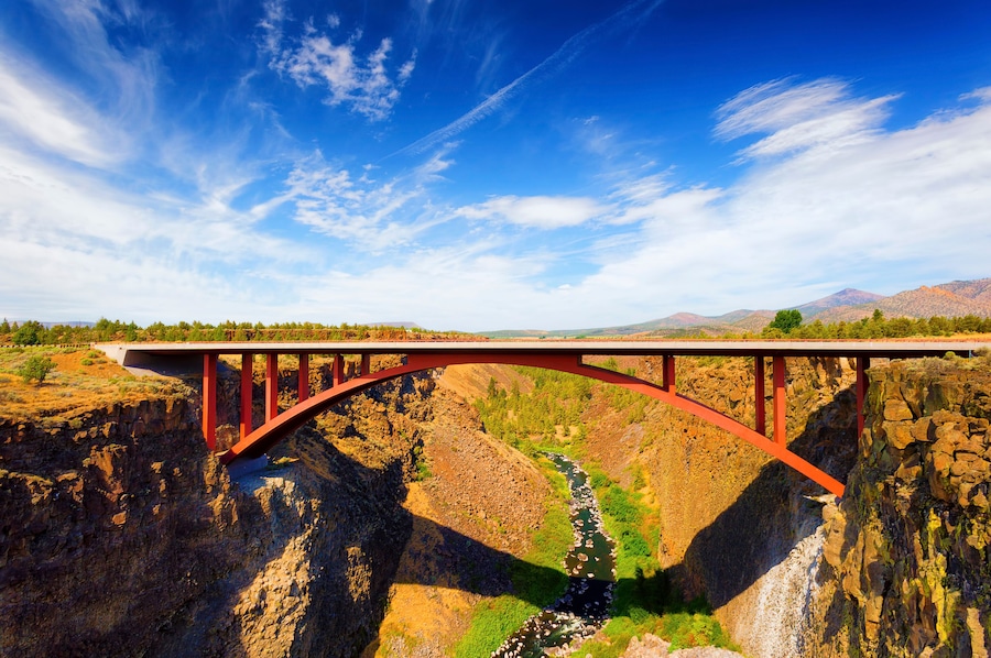 High Bridge over Crooked River Gorge near Redmond, Oregon