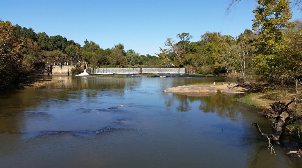 The Neuse River trail passes this dam in East Raleigh. It's a nice spot to fish or have a picnic