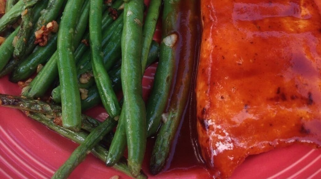 Got the coca-cola BBQ glazed salmon and it was all delicious!