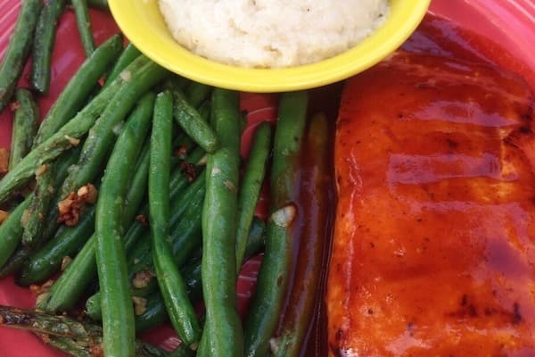 Got the coca-cola BBQ glazed salmon and it was all delicious!