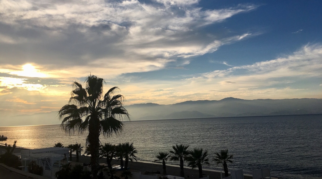 Sicily from Reggio Calabria. With a stunning view of Etna