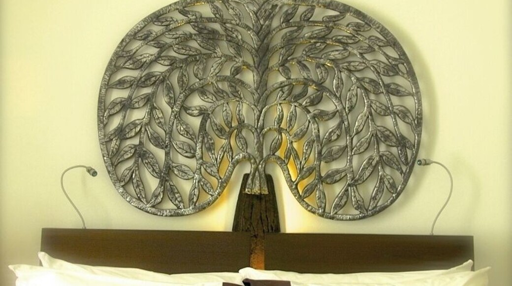 Love the design above the bed! This used to be a boutique hotel called Hotel De La Paix. Truly enchanting.