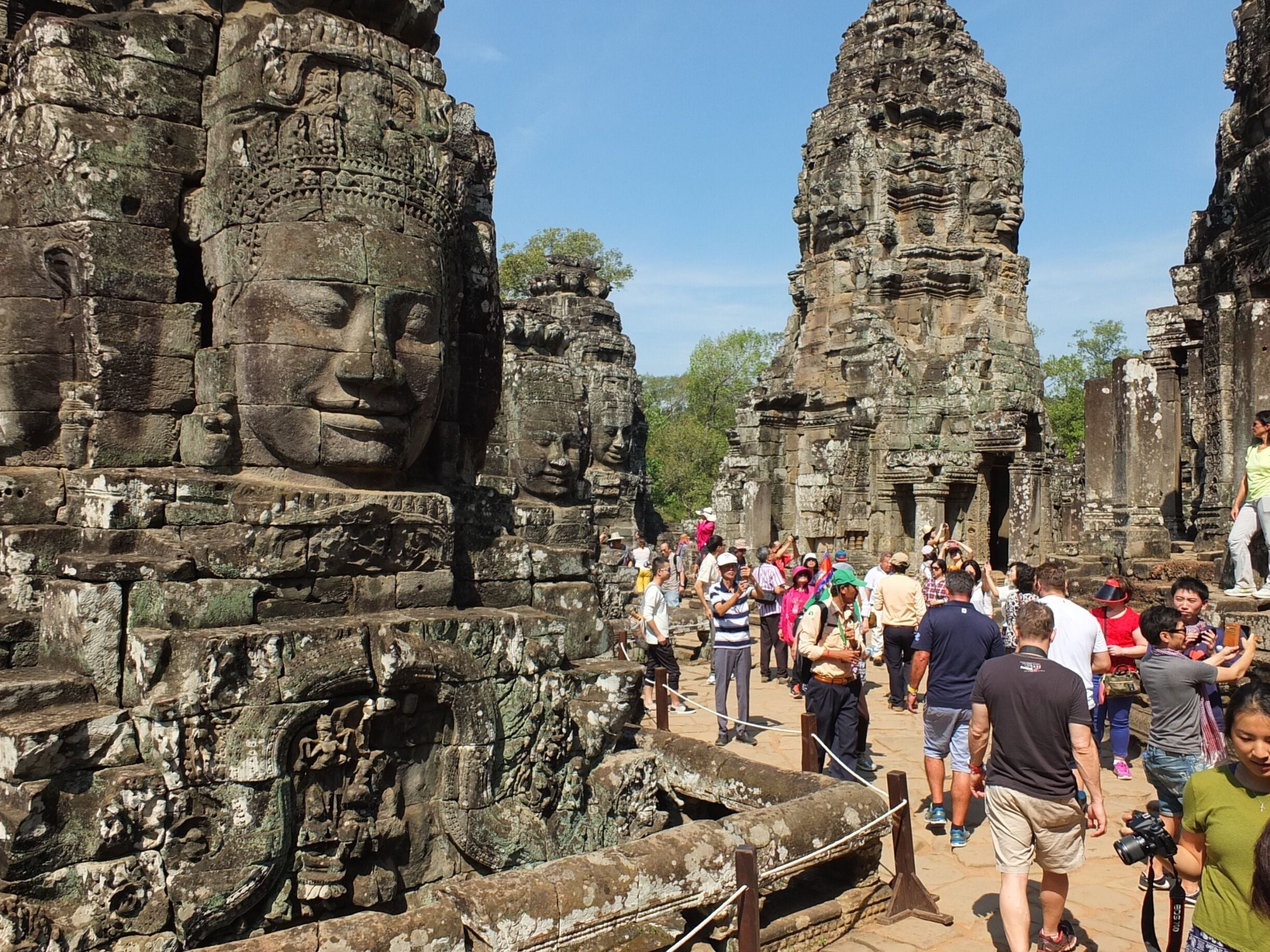 The view of 3 faces at Bayon