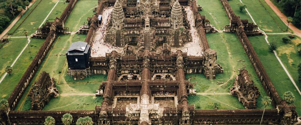 Classic Angkor wat temple