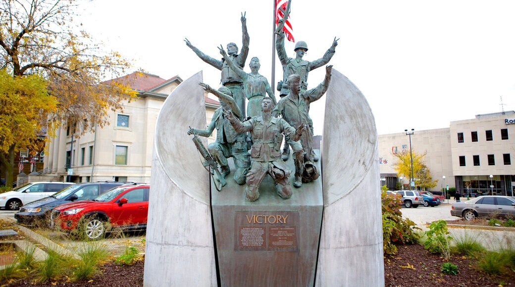 Rockford mettant en vedette monument