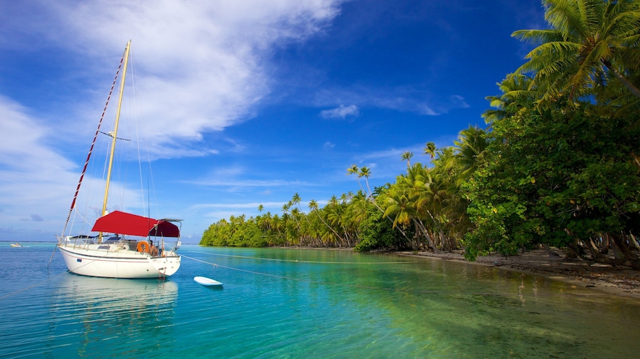 Raiatea caracterizando cenas tropicais e canoagem