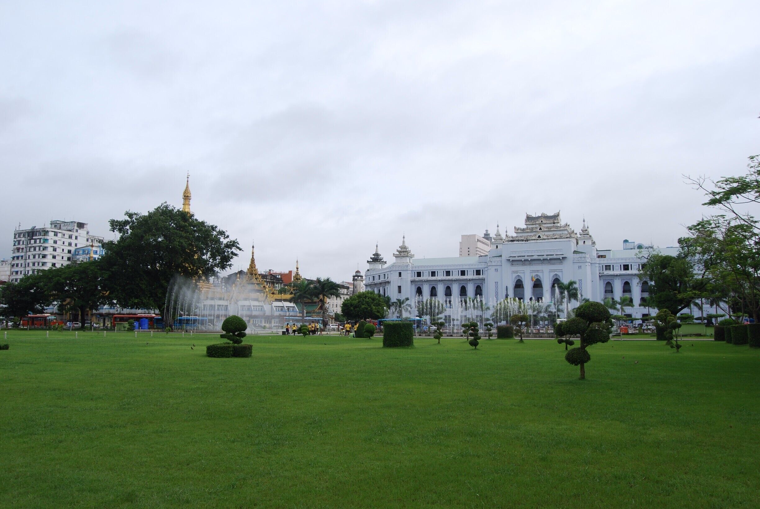 In the heart of downtown Yangon is this nice park which sits right across from Sole Pagoda. The buildings surrounding the park show off incredible colonial architecture that is seen throughout the city. Enjoy a nice walk or lunch in the park and watch the locals go about their daily activities. 
